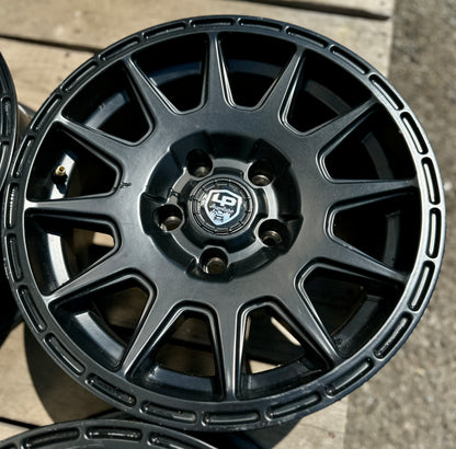 Set of 4 LP Aventure wheels - LP1 - 15x7 ET15 5x114.3 - Matte Black