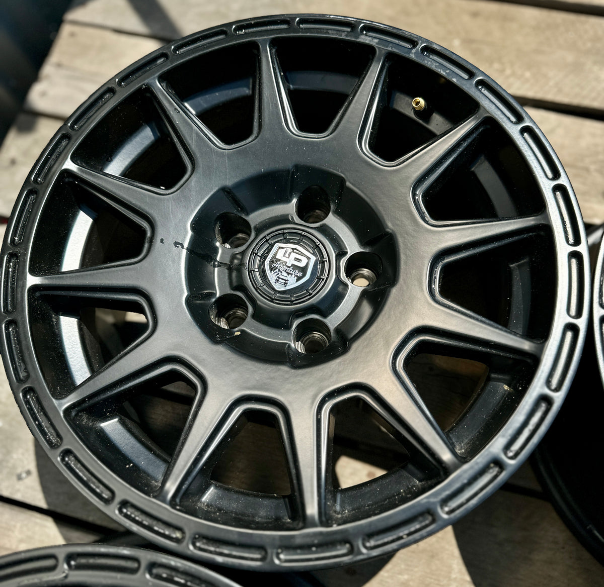Set of 4 LP Aventure wheels - LP1 - 15x7 ET15 5x114.3 - Matte Black